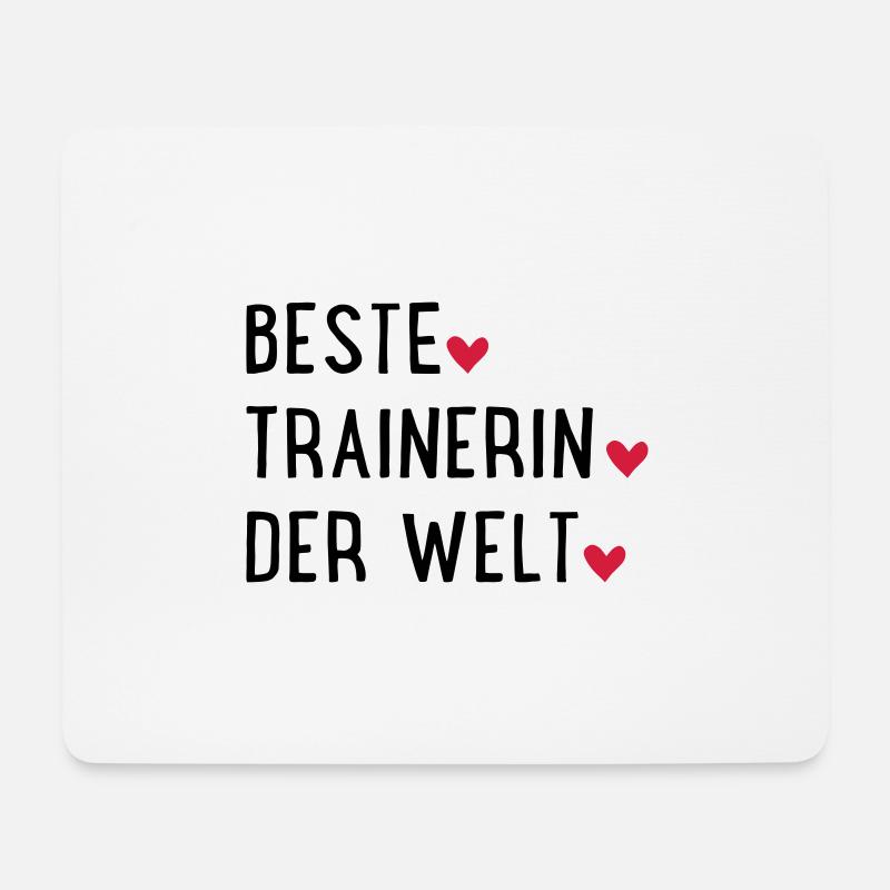 beste trainerin - Mousepad (Querformat) - Weiß