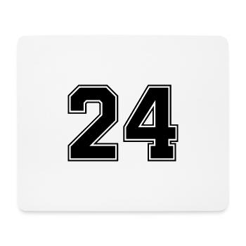 24 nombre de maillots - Tapis de souris (format paysage) - blanc - Devant