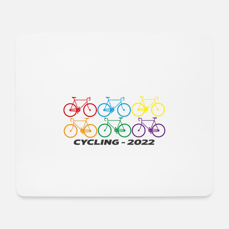 Cycling-2022 T-shirt - Mousepad (Querformat) - Weiß