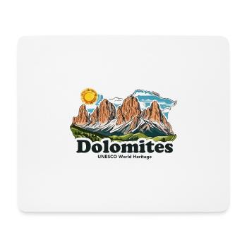 Vintage Dolomiten Sonnenuntergang Andenken - Mousepad (Querformat) - Weiß - Vorne