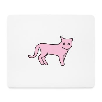 Katze Symbol Haustier Tier pink - Mousepad (Querformat) - Weiß - Vorne