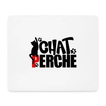 chat perché - Tapis de souris (format paysage) - blanc - Devant