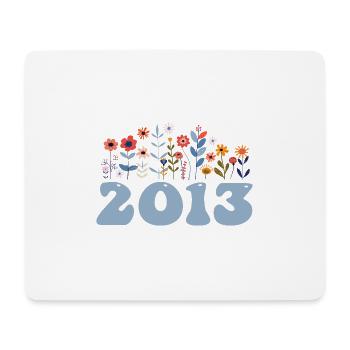 2013 Blumenmuster 2013 Blumen-thema Blumen 2013 - Mousepad (Querformat) - Weiß - Vorne