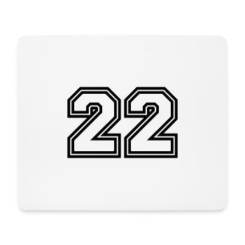 22 number symbol - Mouse Pad (horizontal) - white - Front