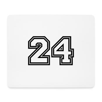 Symbole numérique 24 - Tapis de souris (format paysage) - blanc - Devant