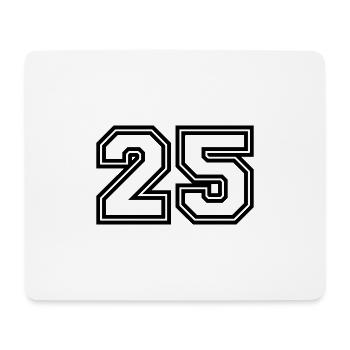 25 Zahl symbol - Mousepad (Querformat) - Weiß - Vorne