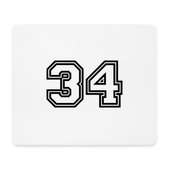 Symbole numérique 34 - Tapis de souris (format paysage) - blanc - Devant