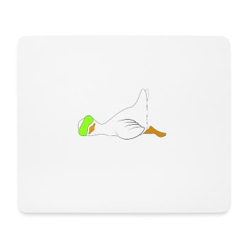 Ente lustig faul Spruch - Mousepad (Querformat) - Weiß - Vorne