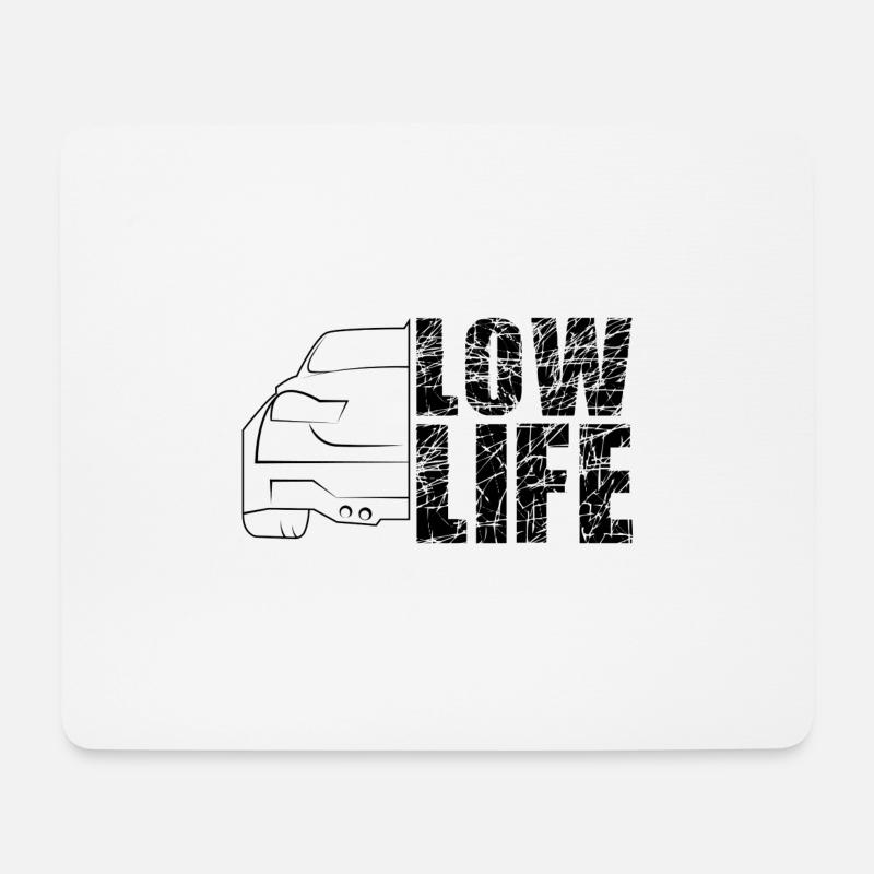 Low Life Tuning - Mousepad (Querformat) - Weiß