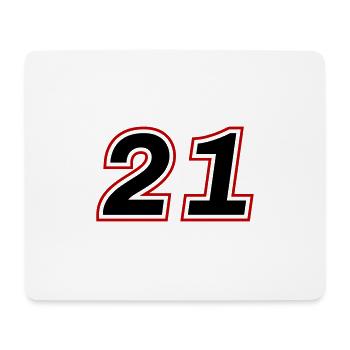 21 symbole de nombre - Tapis de souris (format paysage) - blanc - Devant