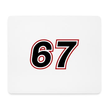 67 number symbol - Mouse Pad (horizontal) - white - Front