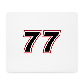 77 Zahl Symbol - Mousepad (Querformat) - Weiß - Vorne