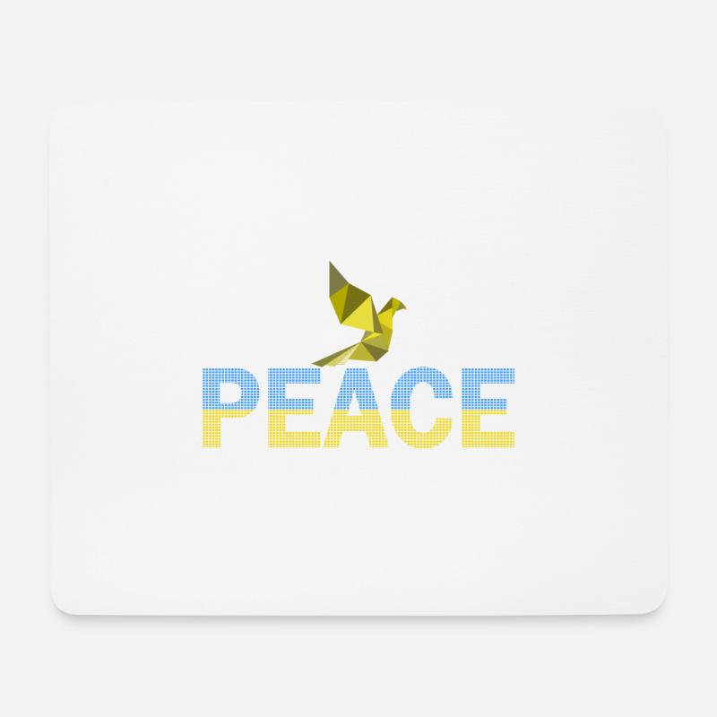 Peace Dove Dot Design - Mousepad (Querformat) - Weiß