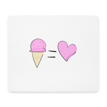 heart symbol eat ice cream summer - Mouse Pad (horizontal) - white - Front