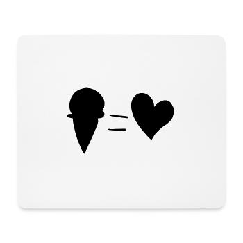 heart symbol eat ice cream summer - Mouse Pad (horizontal) - white - Front