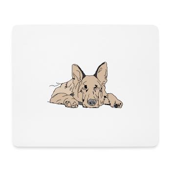 Schäferhund - Mousepad (Querformat) - Weiß - Vorne