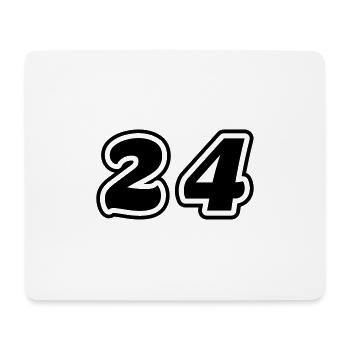 Symbole numérique 24 - Tapis de souris (format paysage) - blanc - Devant