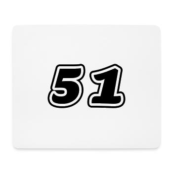 51 Symbole numérique - Tapis de souris (format paysage) - blanc - Devant