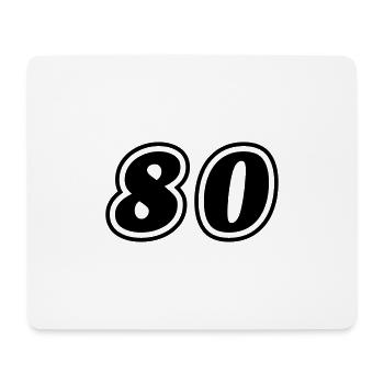 80 Zahl Symbol - Mousepad (Querformat) - Weiß - Vorne