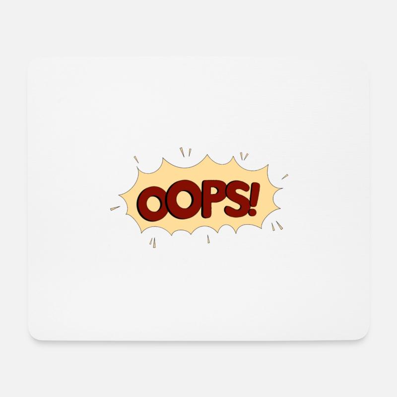 OOPS red - Mouse Pad (horizontal) - white