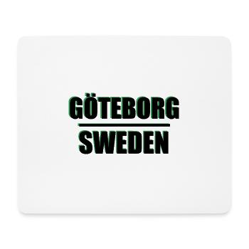 Göteborg Suède Typographie Art Tee - Tapis de souris (format paysage) - blanc - Devant