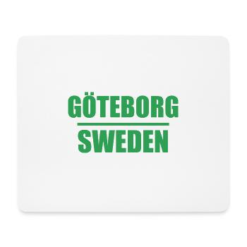 Gothenburg Sweden Green Block Text - Mouse Pad (horizontal) - white - Front