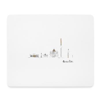 Skyline Berlin - Mousepad (Querformat) - Weiß - Vorne