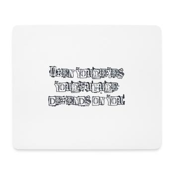 Open your eyes - Tapis de souris (format paysage) - blanc - Devant