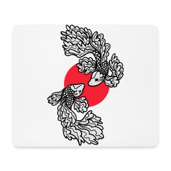 Koi Carp Japanese Art Fish Yin Yang - Mouse Pad (horizontal) - white - Front