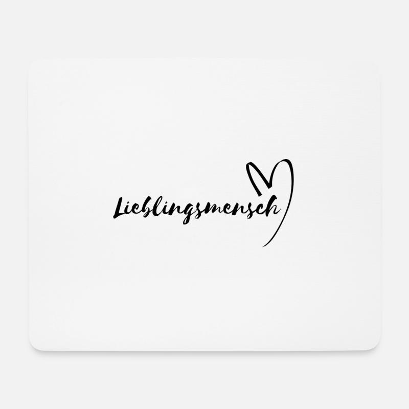 Lieblingsmensch Freundschaft Liebe - Mousepad (Querformat) - Weiß