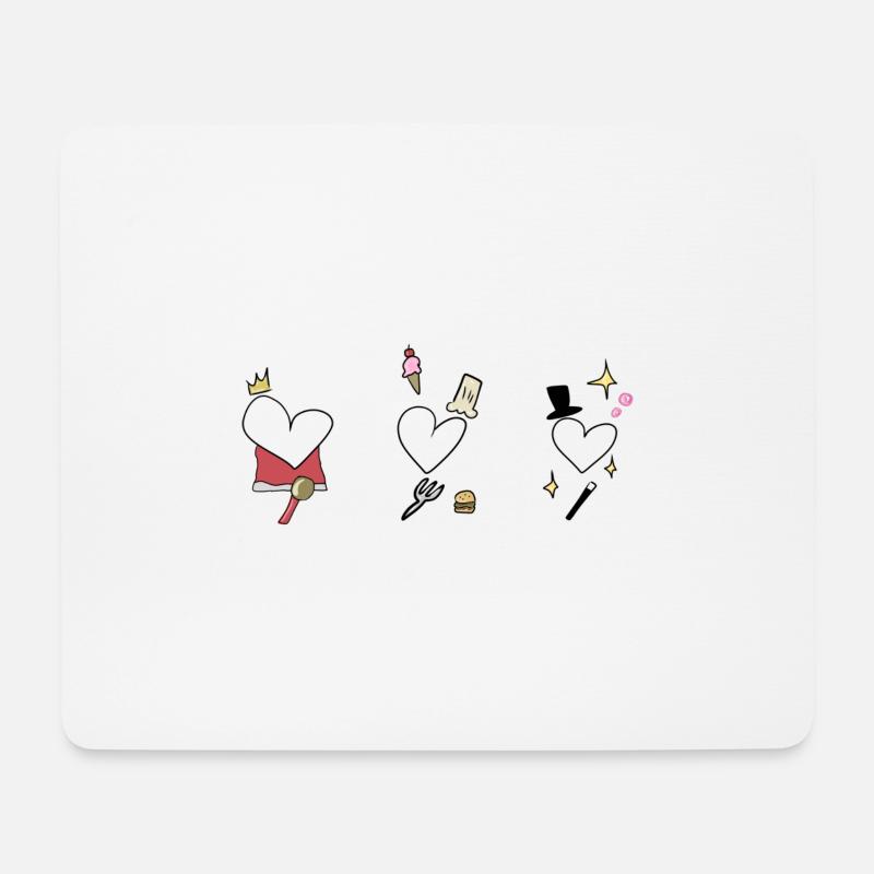 herzen herz - Mousepad (Querformat) - Weiß