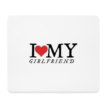 Ich liebe meine Freundin - Mousepad (Querformat) - Weiß - Vorne