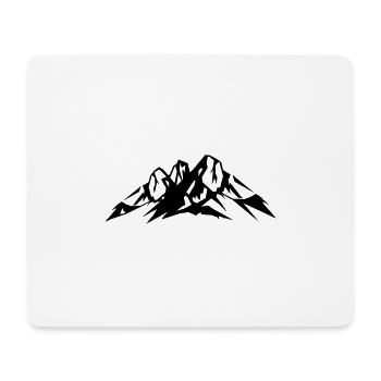 Berge Icon - Mousepad (Querformat) - Weiß - Vorne