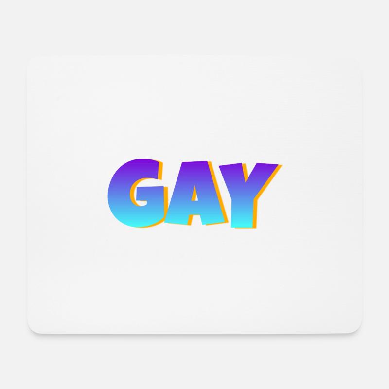 Schwul - Mousepad (Querformat) - Weiß