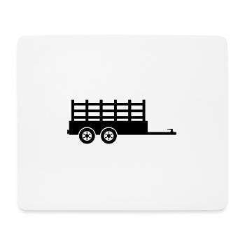Frachtanhänger - Mousepad (Querformat) - Weiß - Vorne