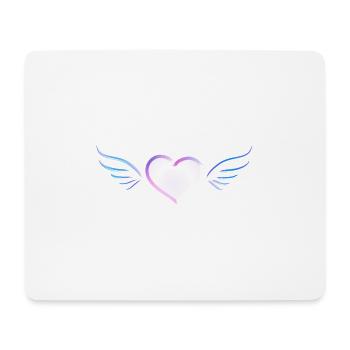 Heart Wings Pink Symbol Love - Mouse Pad (horizontal) - white - Front