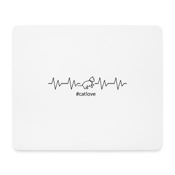 catlove - Tapis de souris (format paysage) - blanc - Devant
