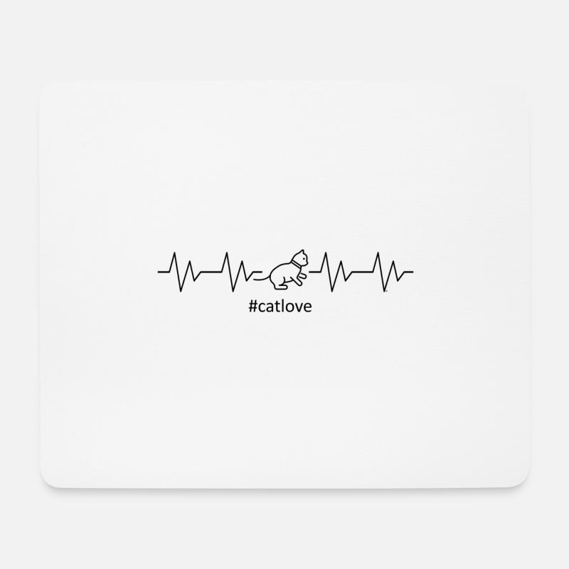 catlove - Mousepad (Querformat) - Weiß