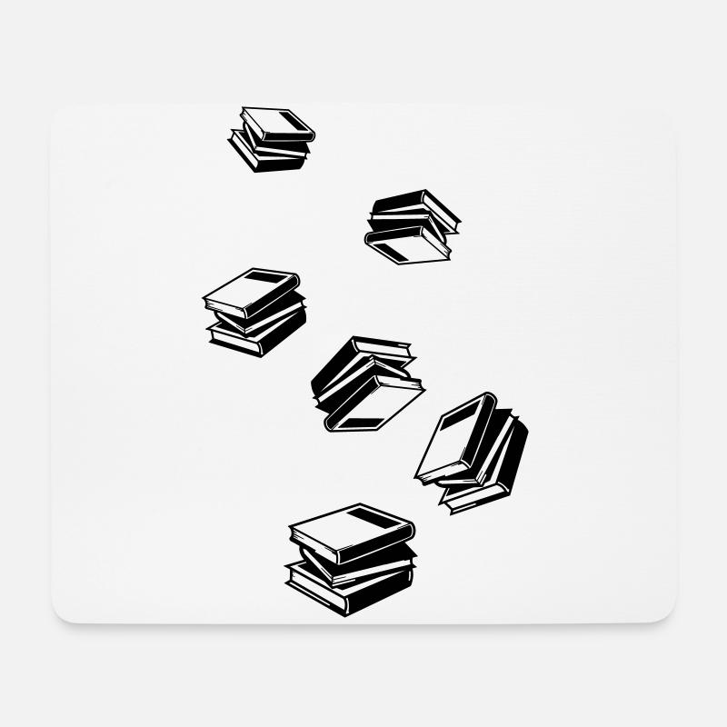 Bücher lesen - Mousepad (Querformat) - Weiß