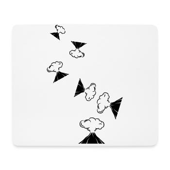 Vulkan icon symbol - Mousepad (Querformat) - Weiß - Vorne
