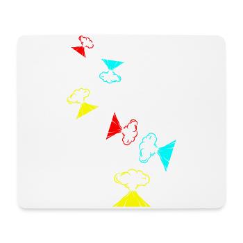 Vulkan icon symbol - Mousepad (Querformat) - Weiß - Vorne
