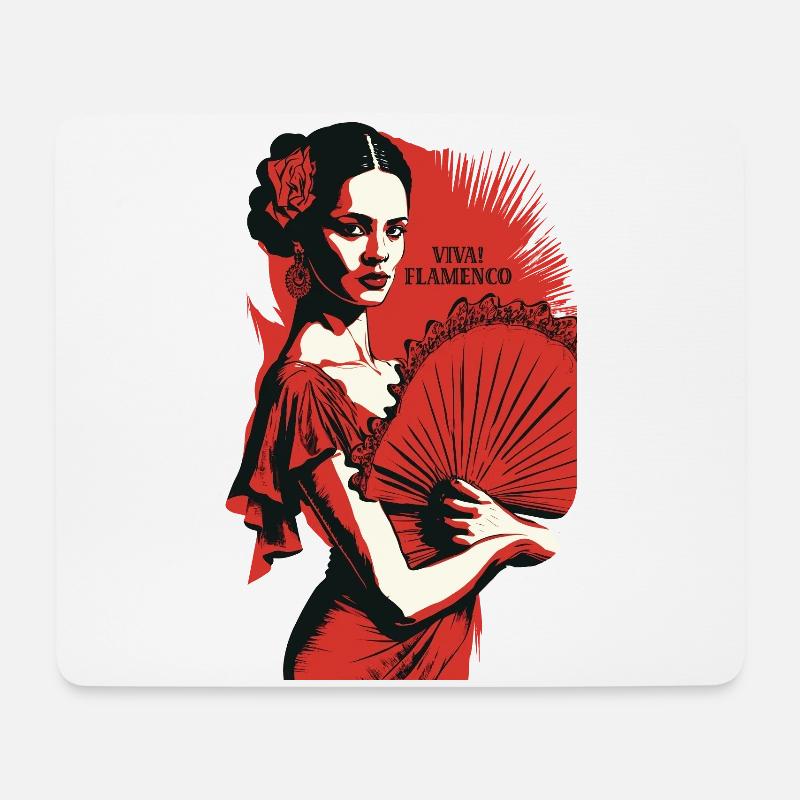 VIVA! FLAMENCO - Mousepad (Querformat) - Weiß