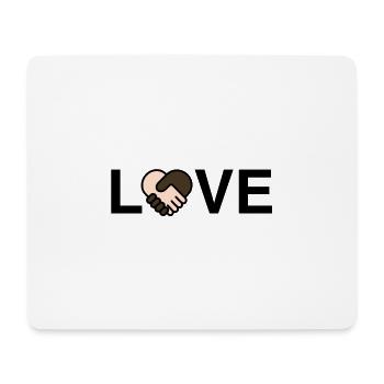 LOVE contre le racisme - Tapis de souris (format paysage) - blanc - Devant