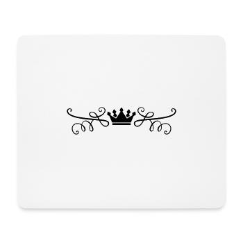 Krone Symbol Linie - Mousepad (Querformat) - Weiß - Vorne