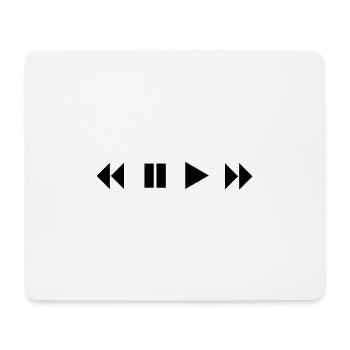 Jouer Pause Shuffle FFWD Rewind Music Shirt - Tapis de souris (format paysage) - blanc - Devant