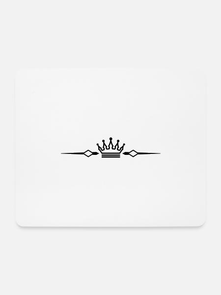 Krone Symbol - Mousepad (Querformat) - Weiß