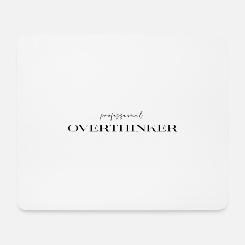 professional Overthinker - Mousepad (Querformat) - Weiß