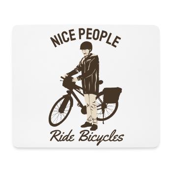 Nice people ride bicycles - Tapis de souris (format paysage) - blanc - Devant