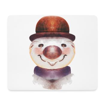 Vintage Schneemann - Mousepad (Querformat) - Weiß - Vorne
