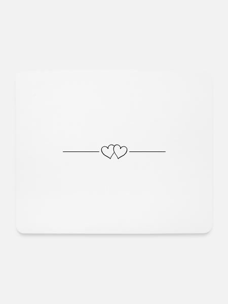 herzen symbol - Mousepad (Querformat) - Weiß